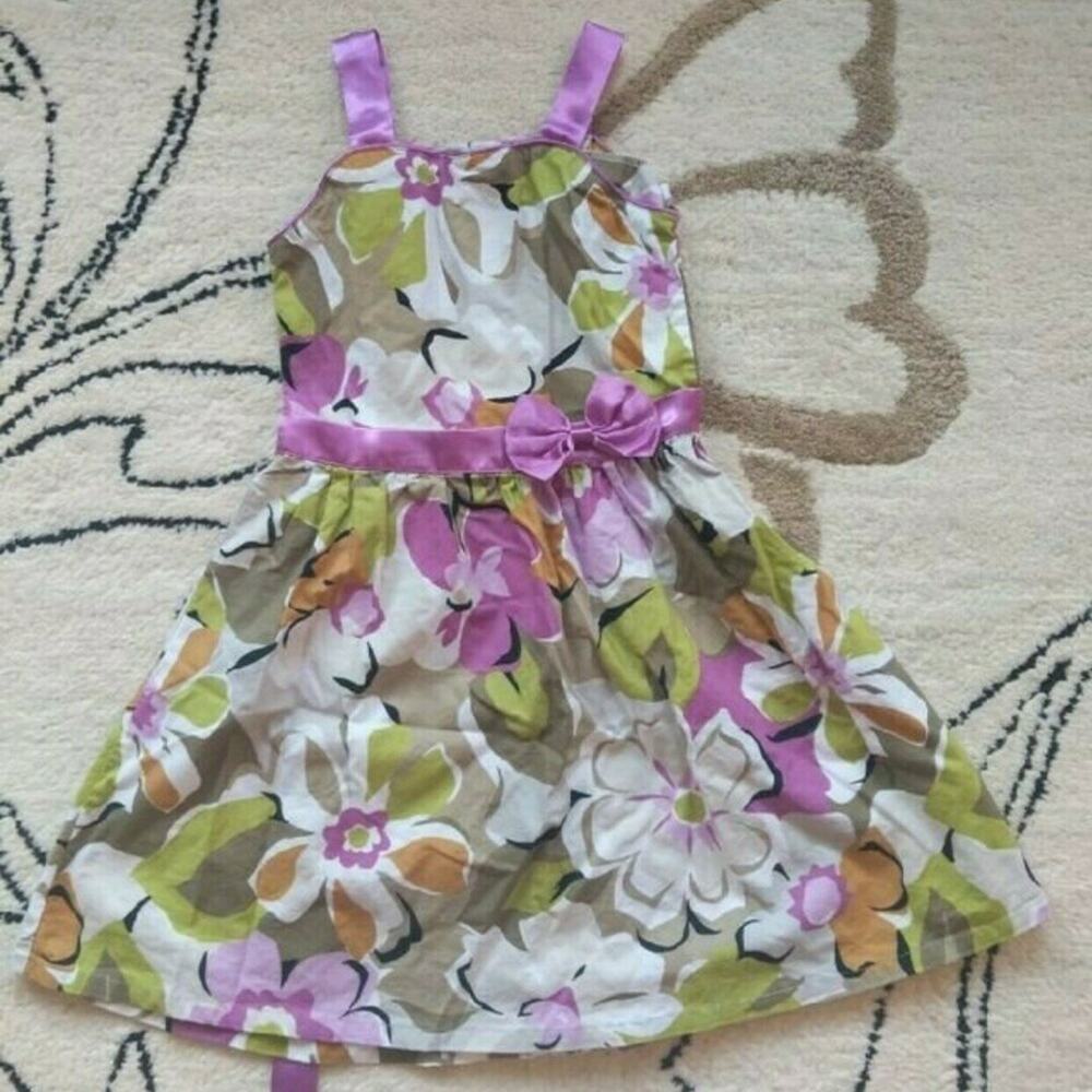 Sunny Fashion Floral Print Dress - Sleeveless - Size 6